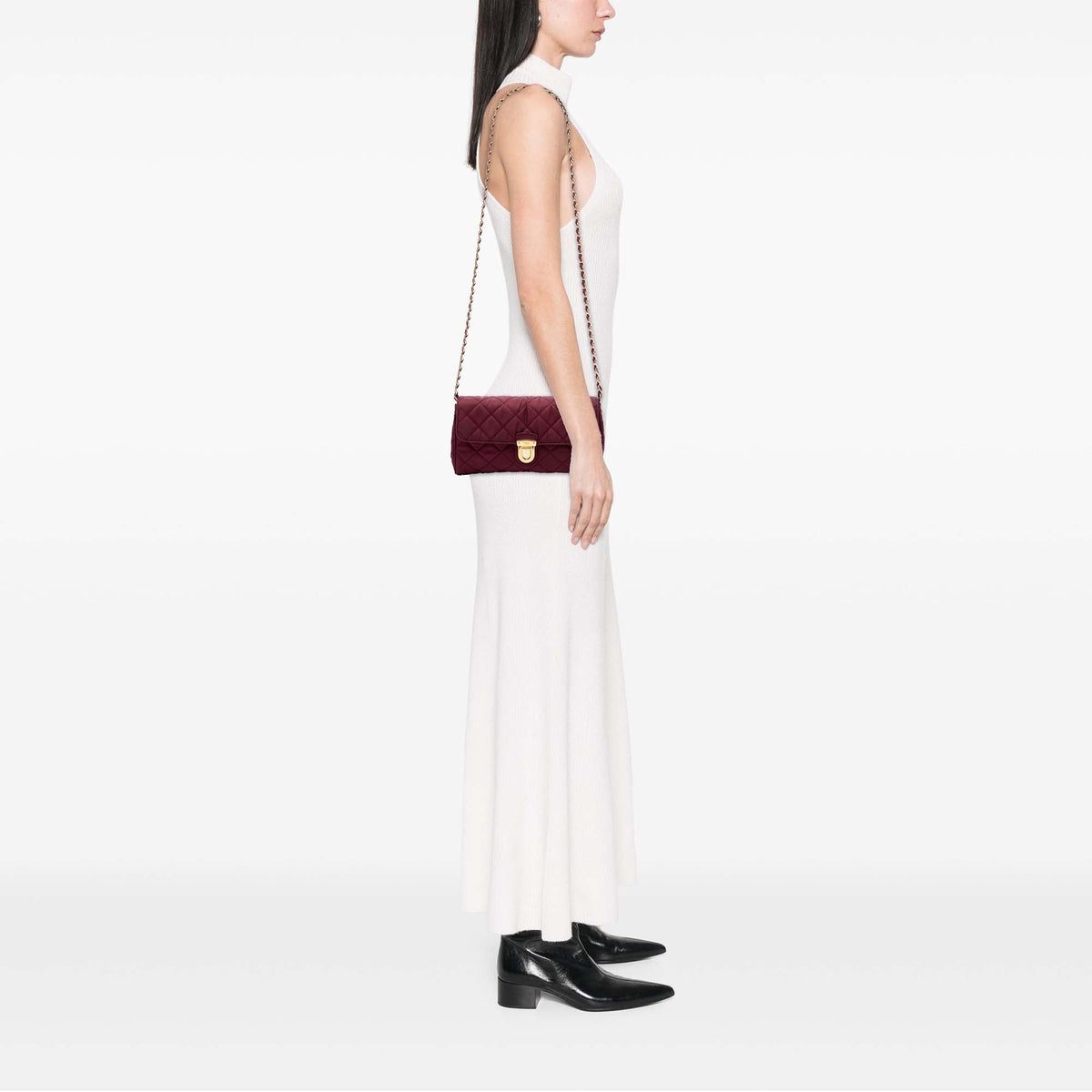 Prada Impuntu Tessuto Chain Crossbody