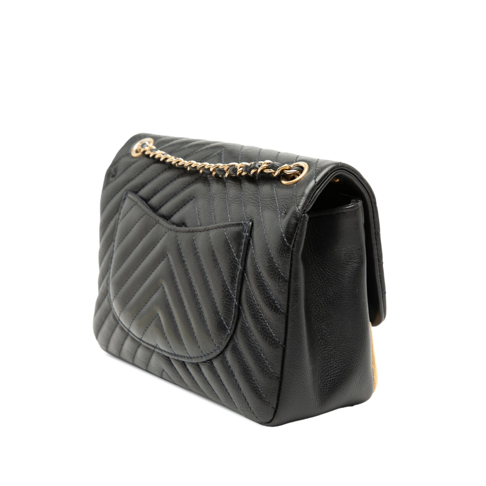 Chanel Mini Chevron Calfskin Rock The Corner Flap