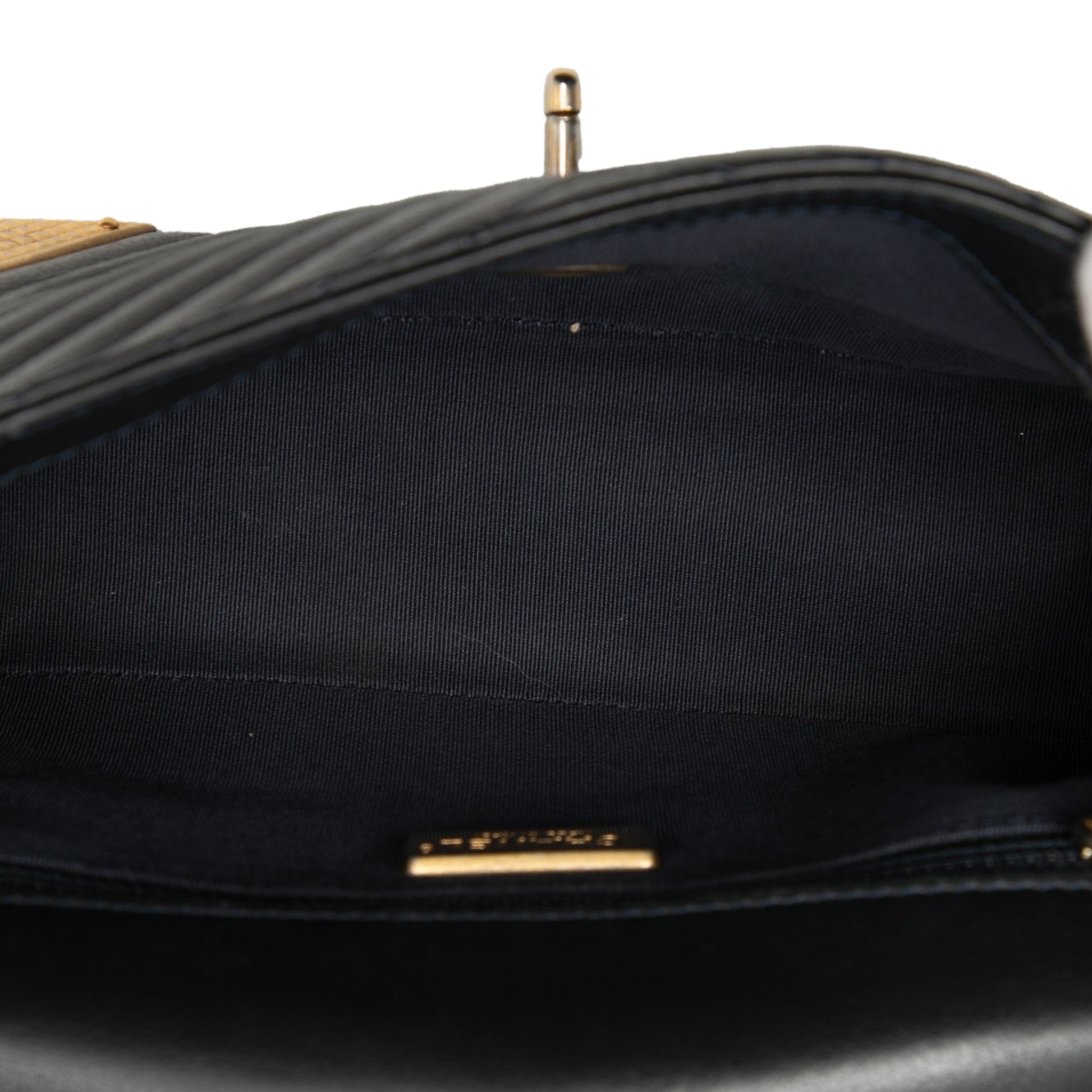Chanel Mini Chevron Calfskin Rock The Corner Flap