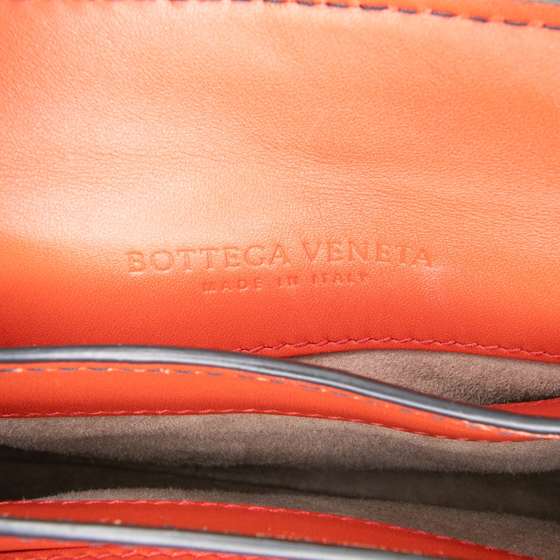 Bottega Veneta Mini Intrecciato Trimmed Nappa Piazza Top Handle Satchel