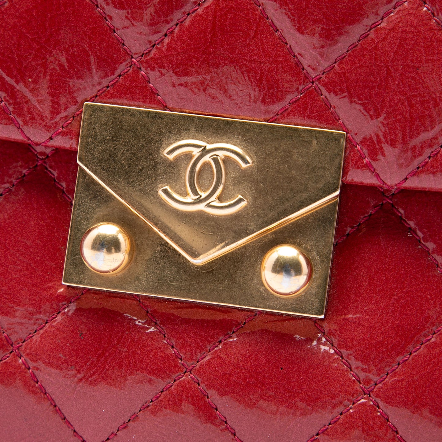Chanel Quilted Patent Goatskin Pagoda Accordion Flap