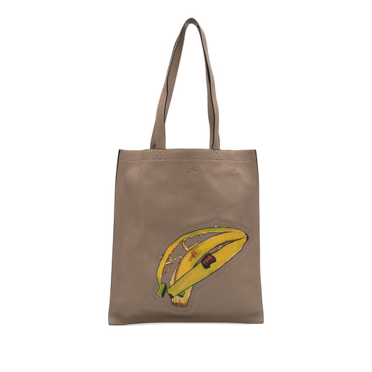 Fendi Sue Tilley Leather Banana Shopper Tote