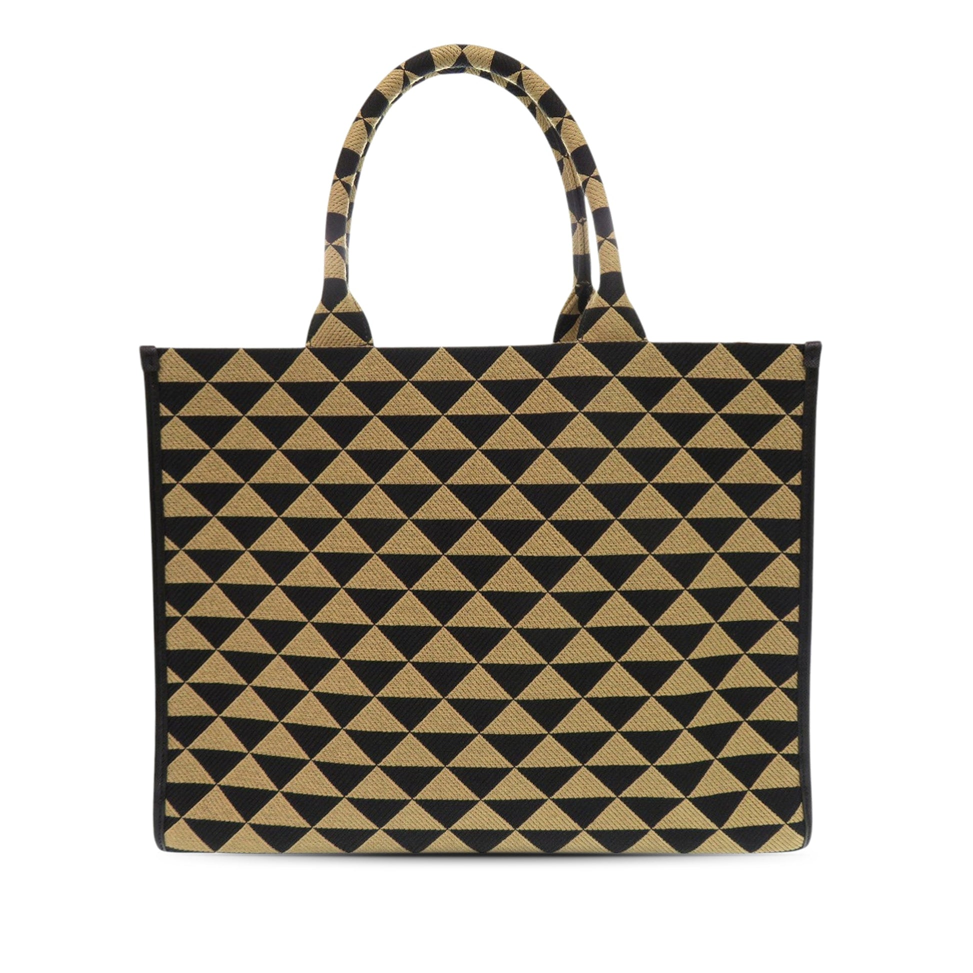 Prada Large Triangolo Jacquard Symbole Tote