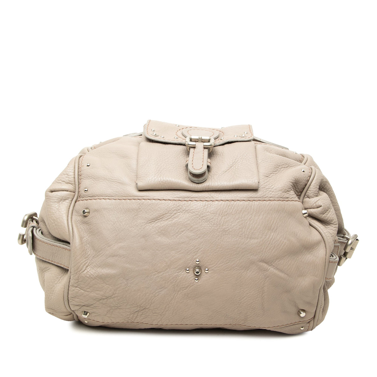 Chloé Leather Paddington Handbag — Gray