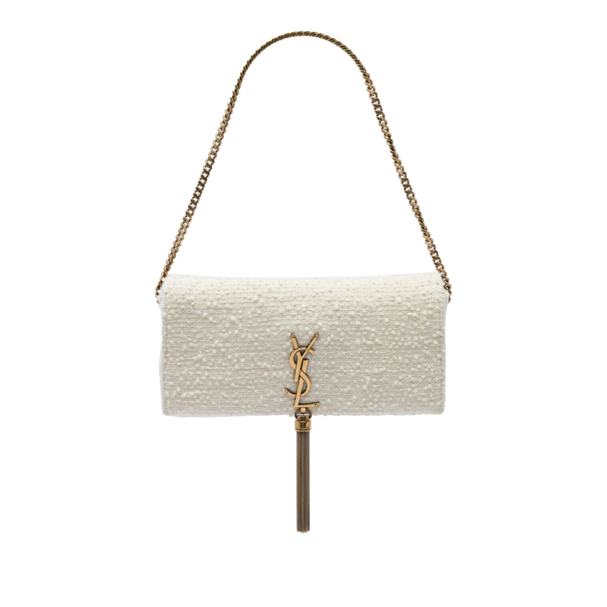 Saint Laurent Tweed Monogram Kate 99 Tassel Bag