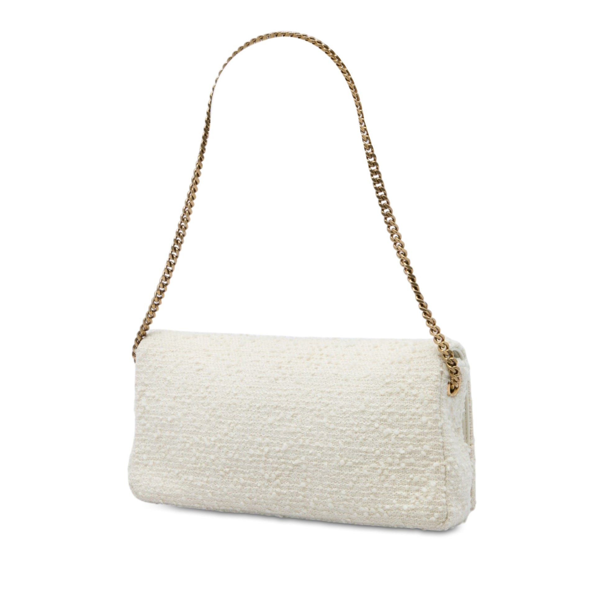 Saint Laurent Tweed Monogram Kate 99 Tassel Bag