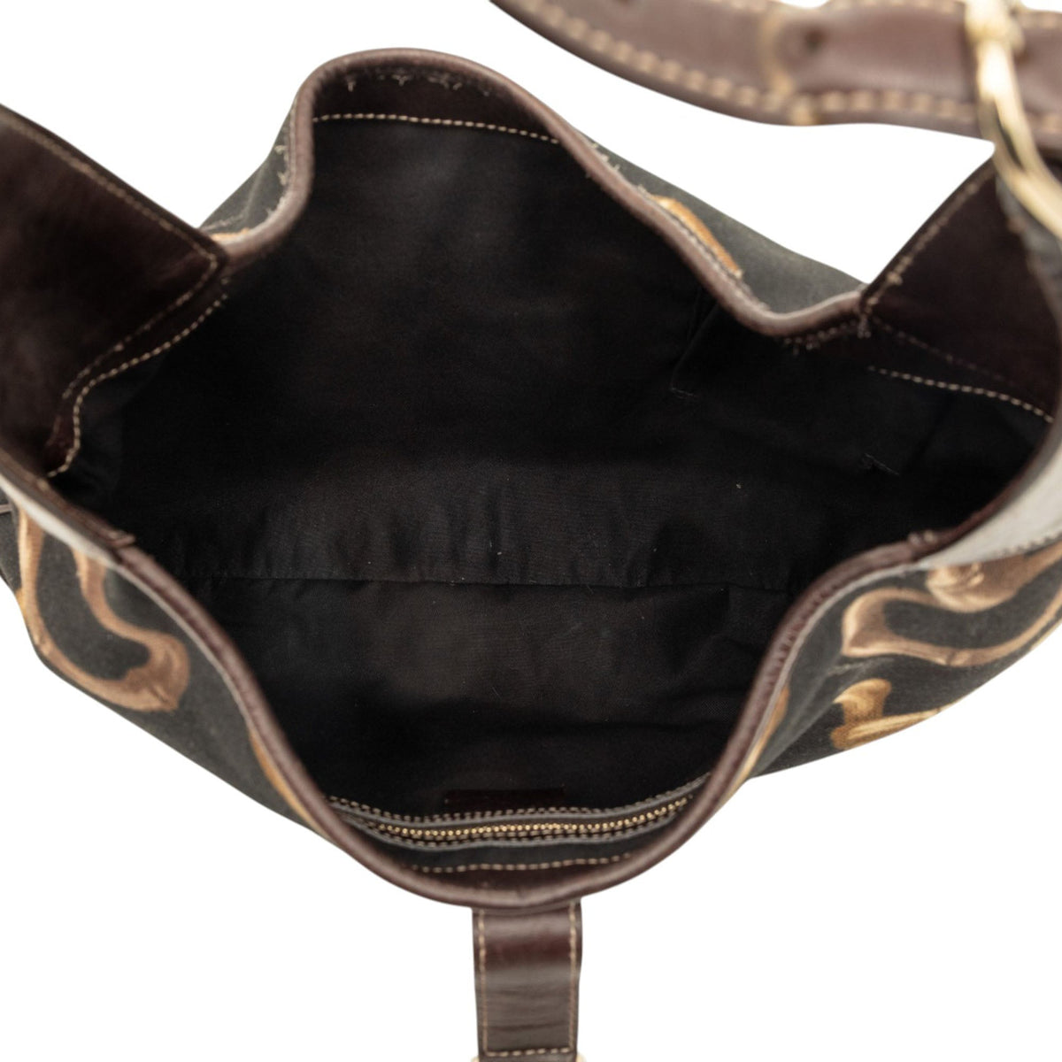 Gucci Horsebit Canvas Jackie O Bouvier Hobo — Black