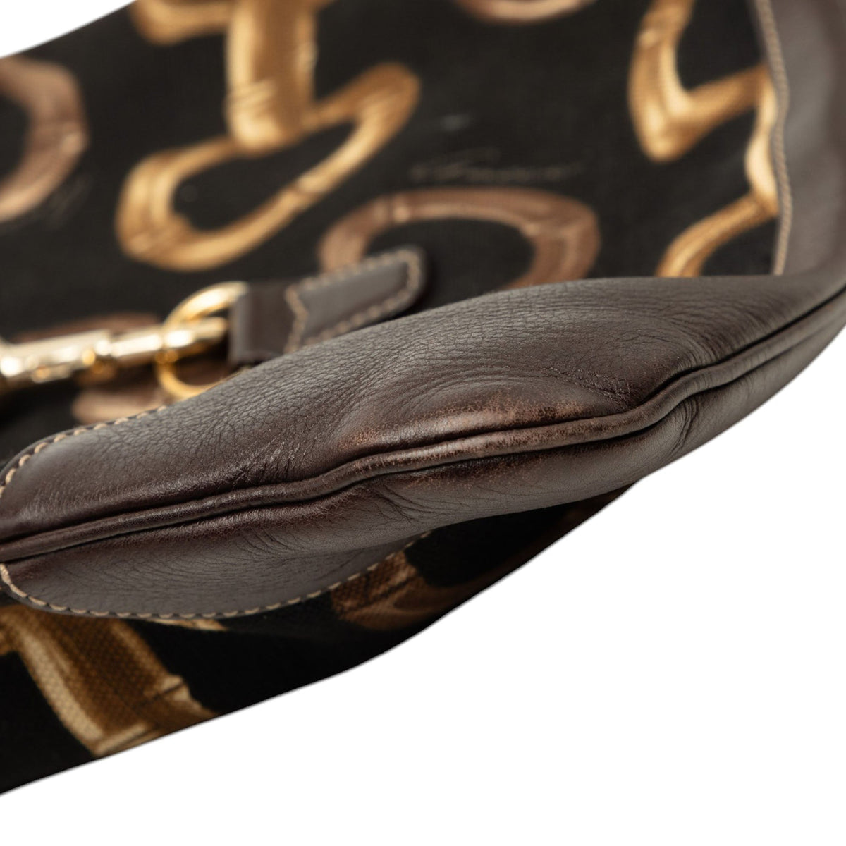 Gucci Horsebit Canvas Jackie O Bouvier Hobo — Black