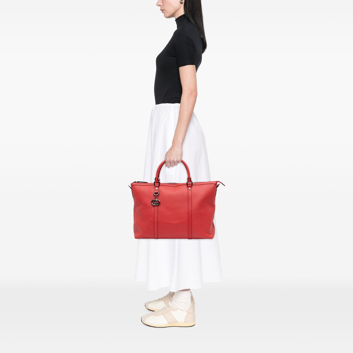 Gucci Leather GG Charm Satchel