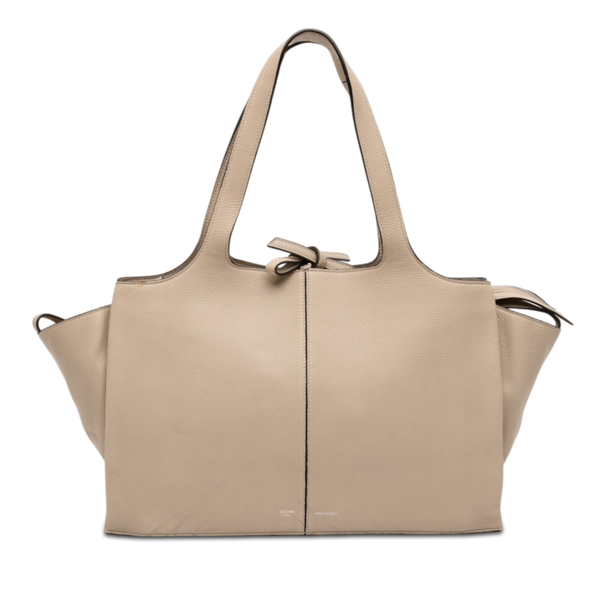 Celine Medium Grained Calfskin Trifold Tote