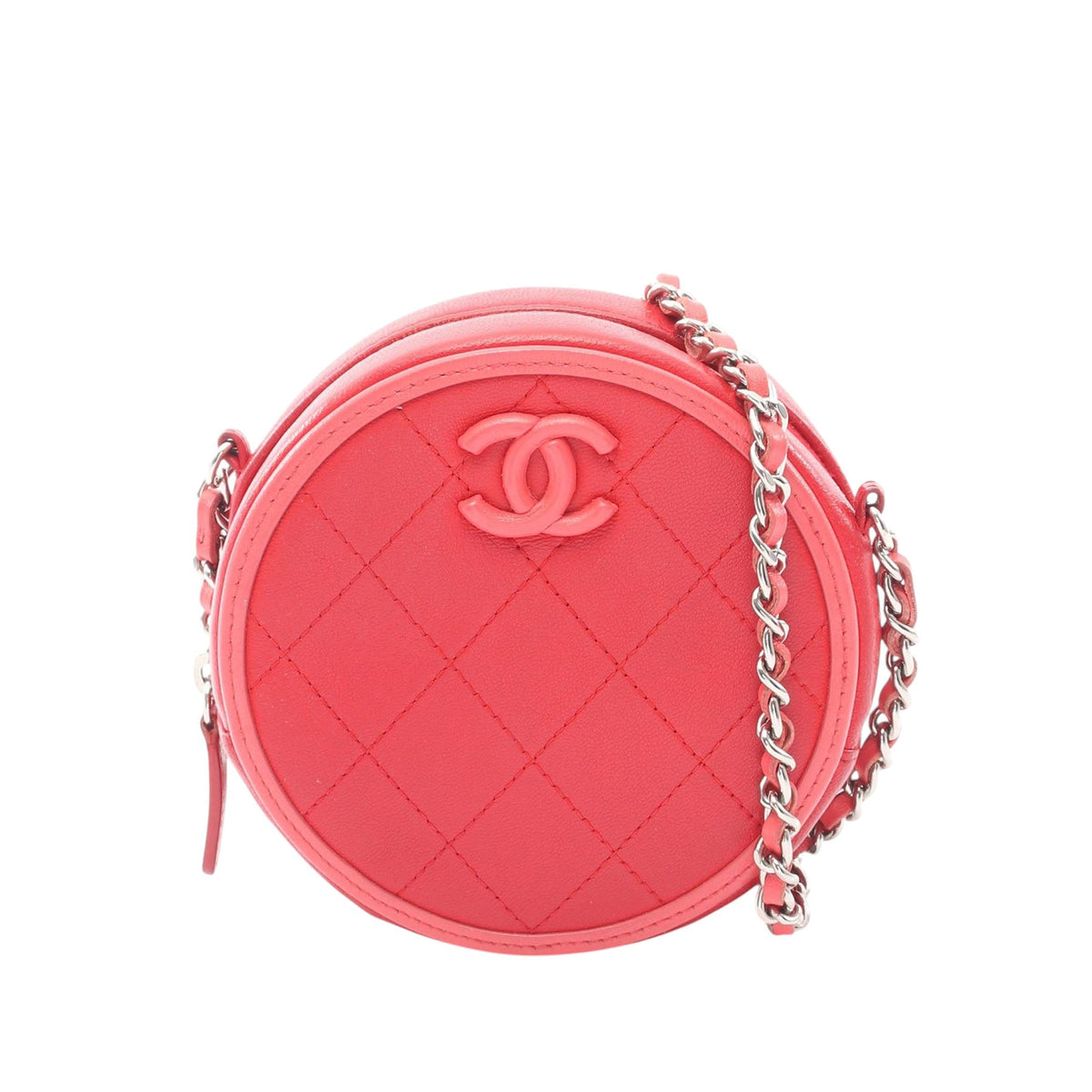 Chanel Lambskin Color Pop CC Round Crossbody
