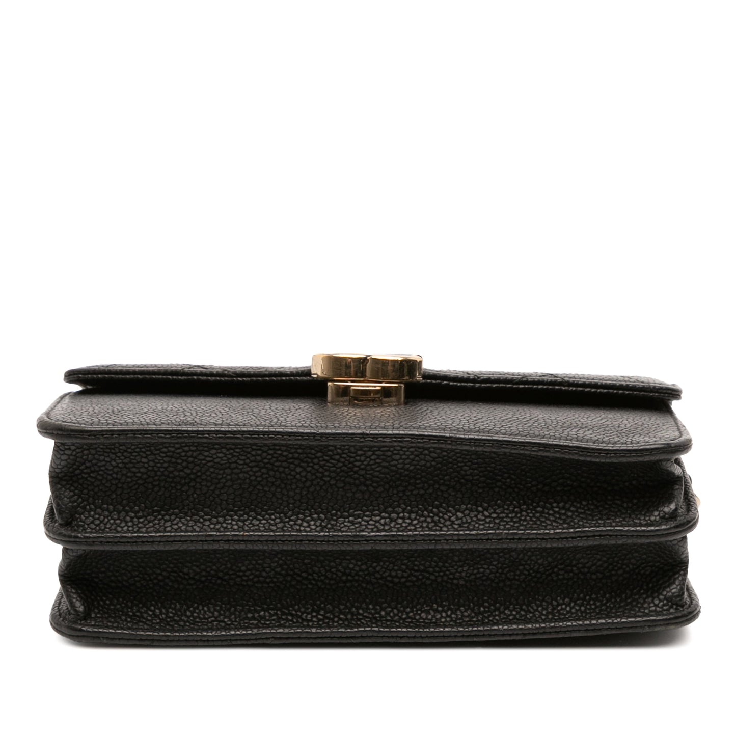 Chanel Paris Cuba Square Quilted Caviar Thread Around Wallet On Chain