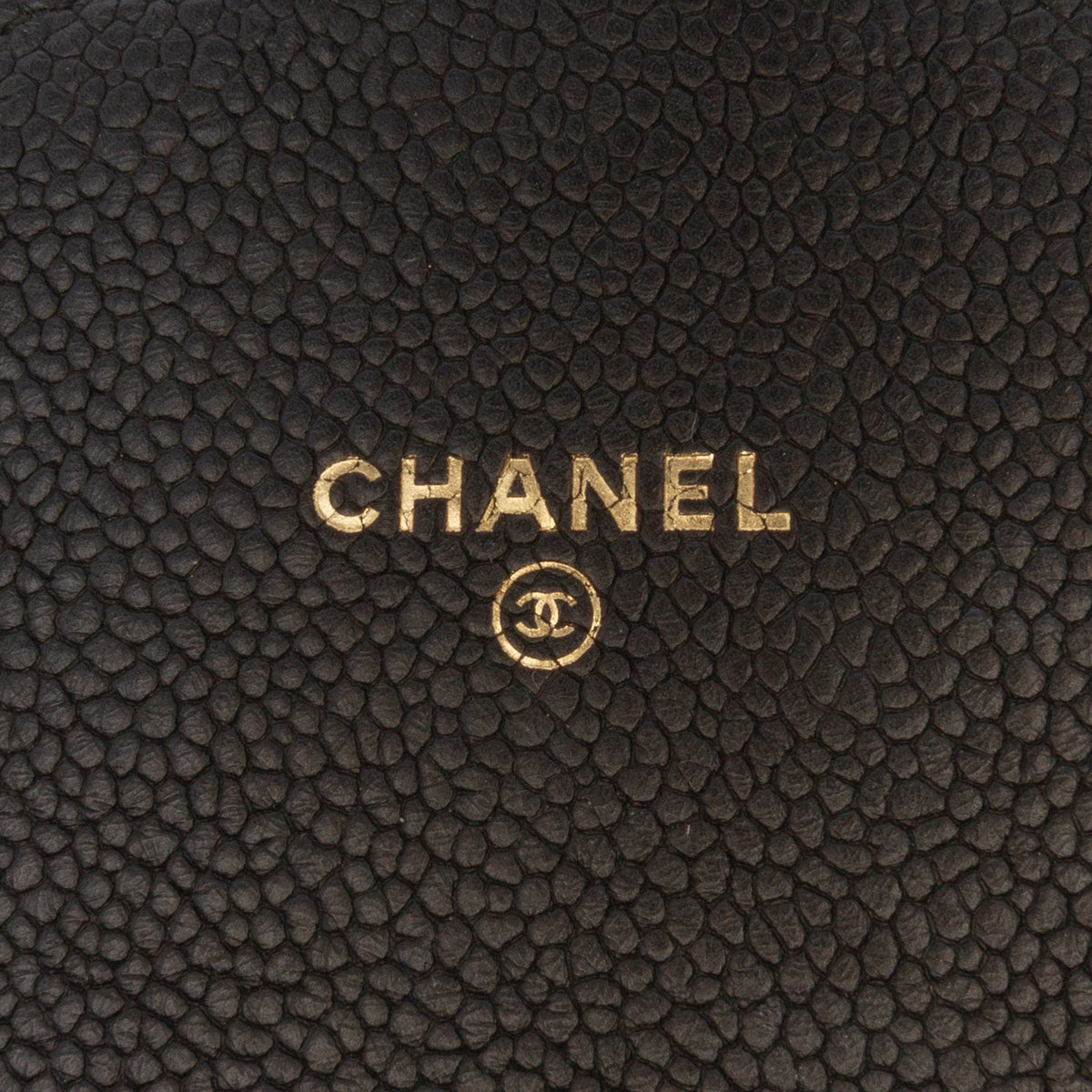 Chanel Paris Cuba Square Quilted Caviar Thread Around Wallet On Chain — Black