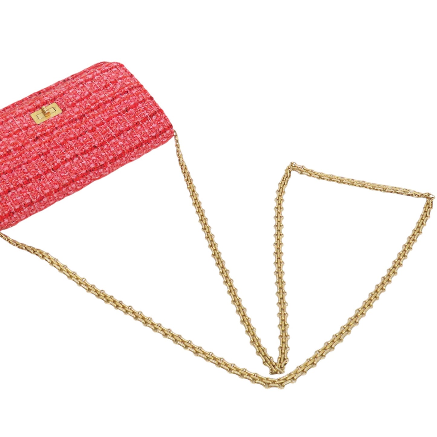 Chanel Quilted Tweed Reissue 2.55 Wallet On Chain