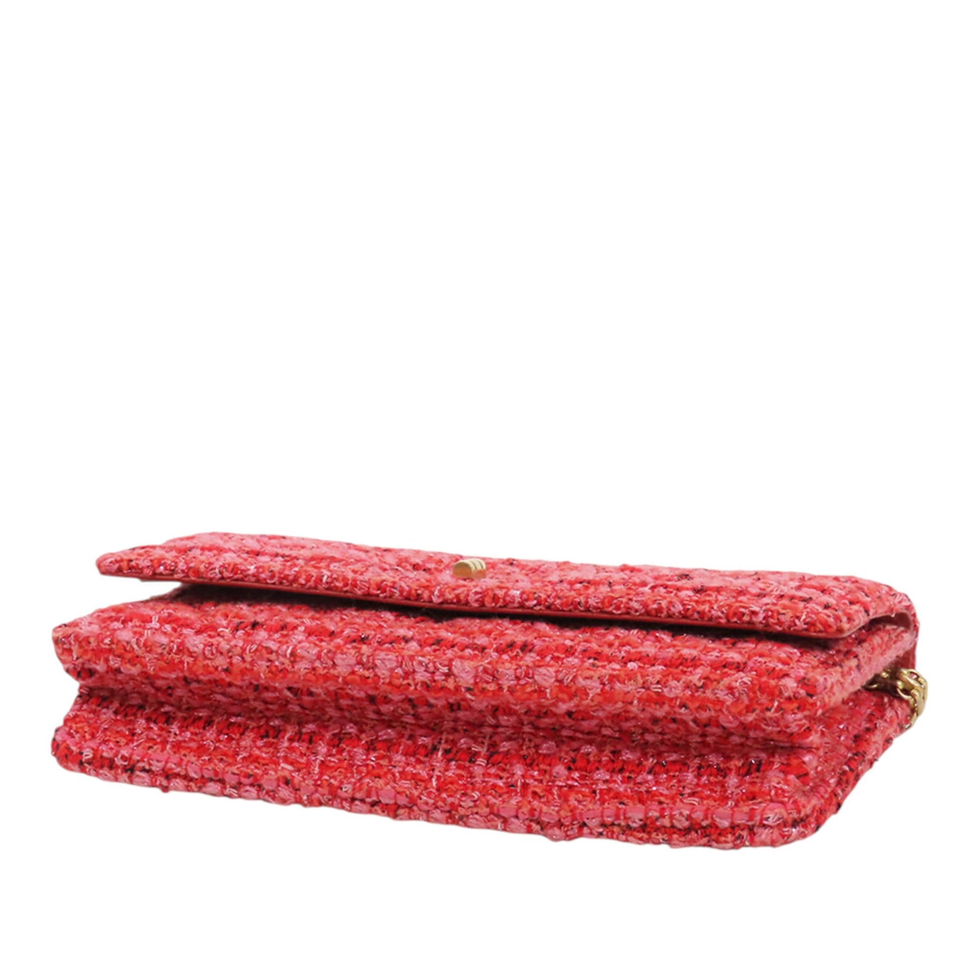 Chanel Quilted Tweed Reissue 2.55 Wallet On Chain