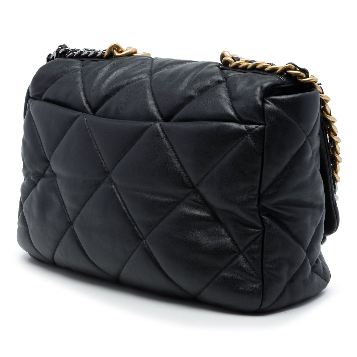 Chanel Maxi Lambskin 19 Flap — Black