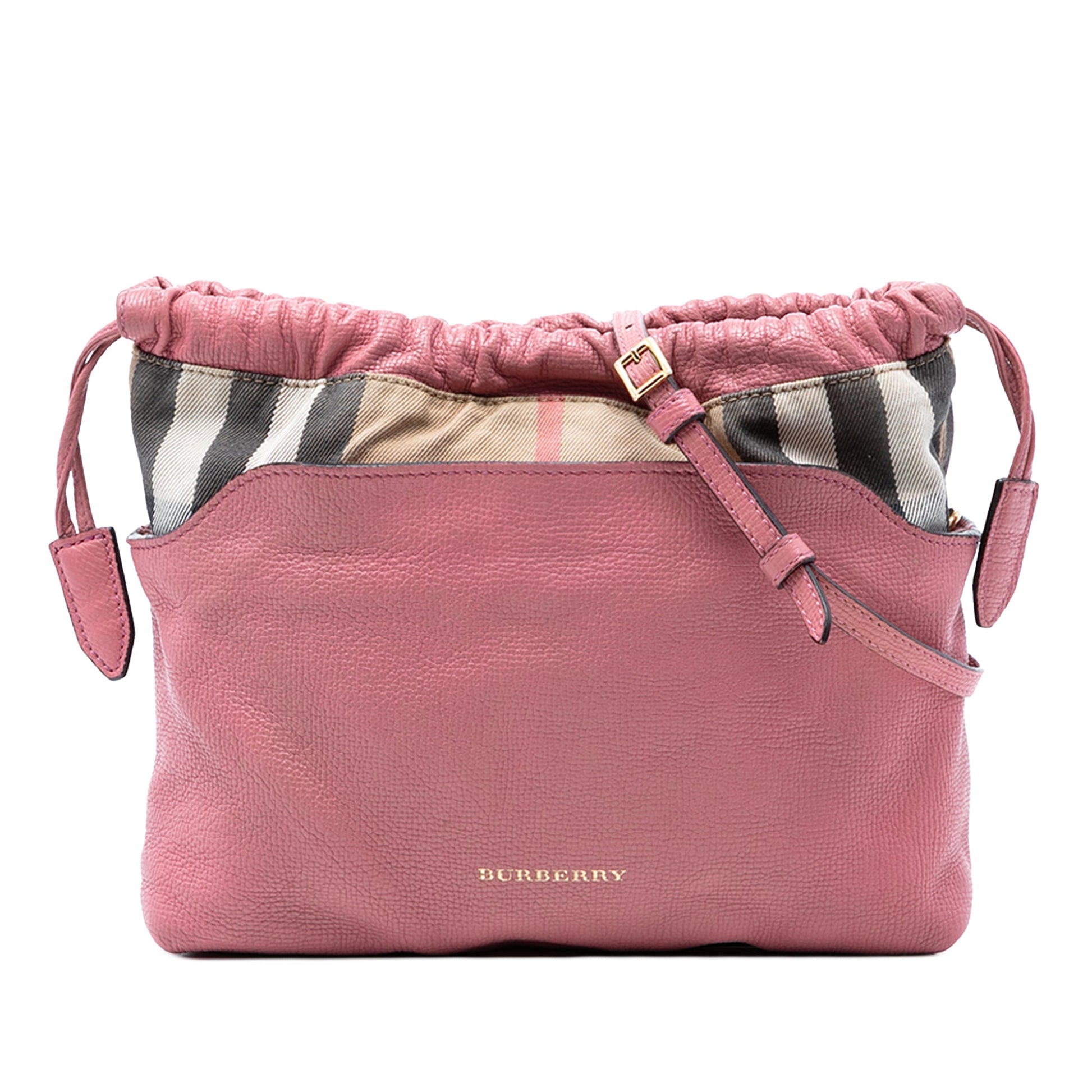 Burberry House Check Canvas and Calfskin Little Crush Crossbody