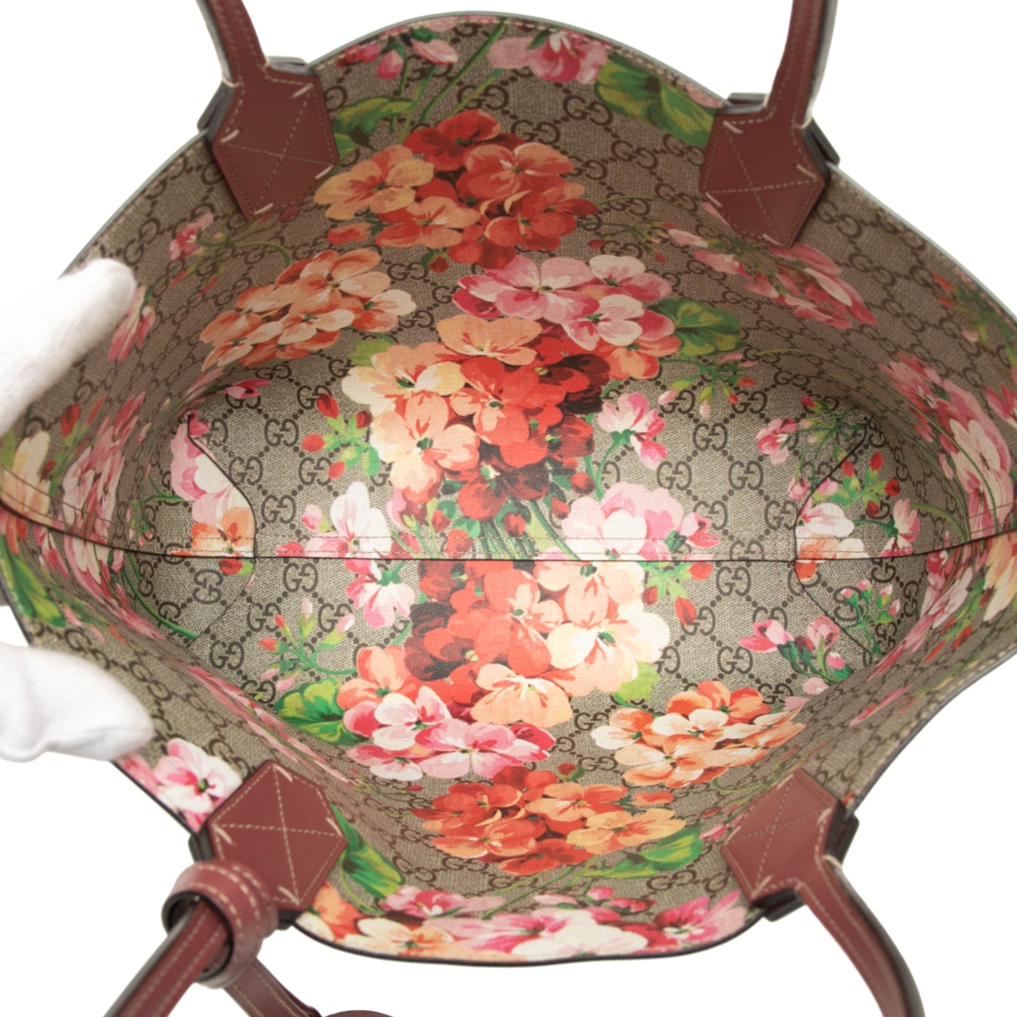 Gucci Small GG Supreme Blooms Reversible Tote