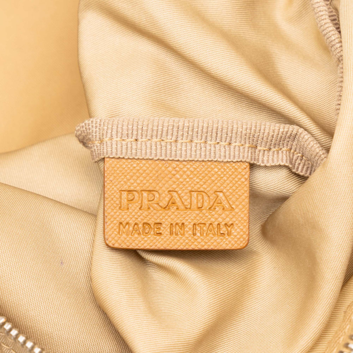 Prada Saffiano Trimmed Tessuto Boston Bag
