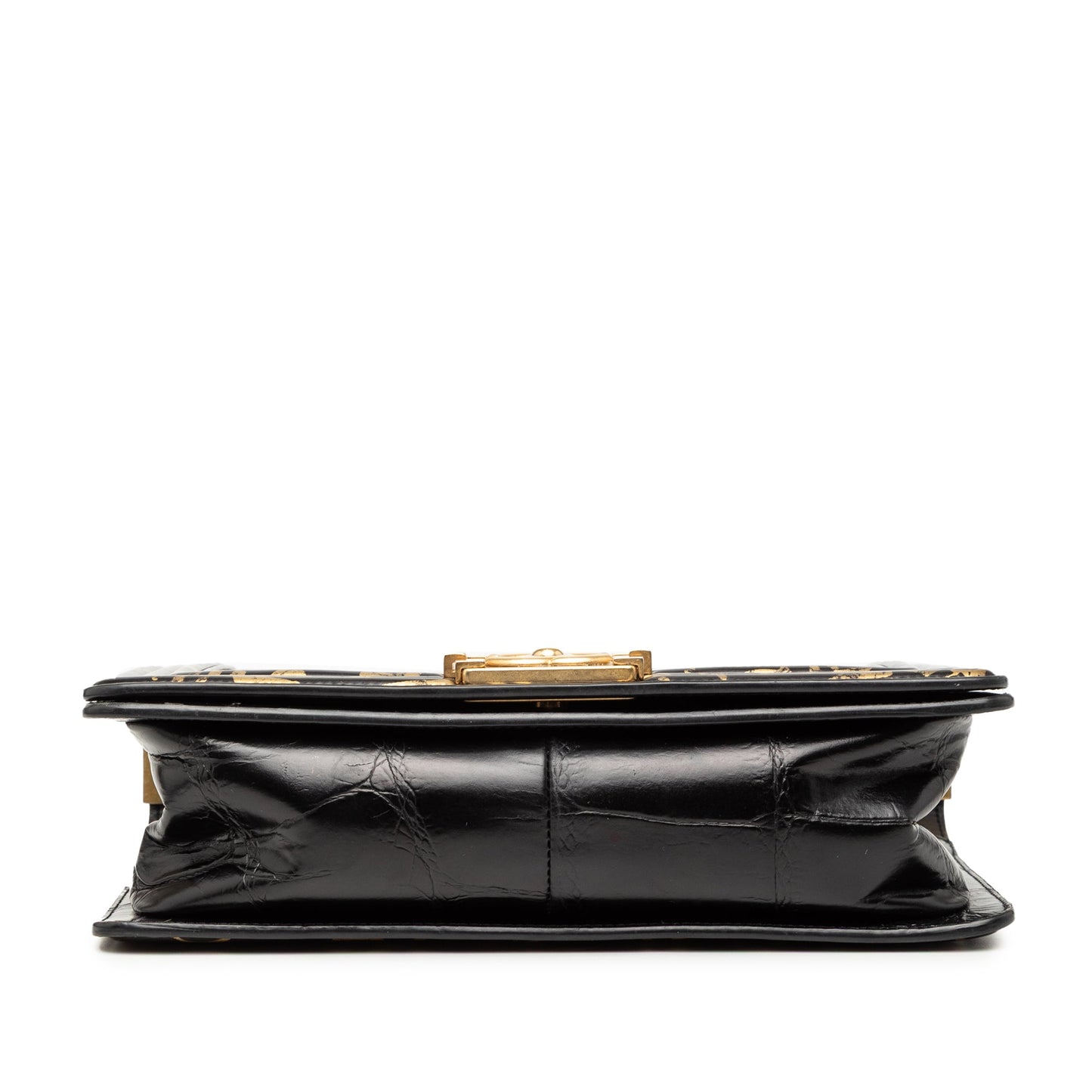 Chanel Medium Croc Embossed Leather Graffiti Cocodile Boy Flap