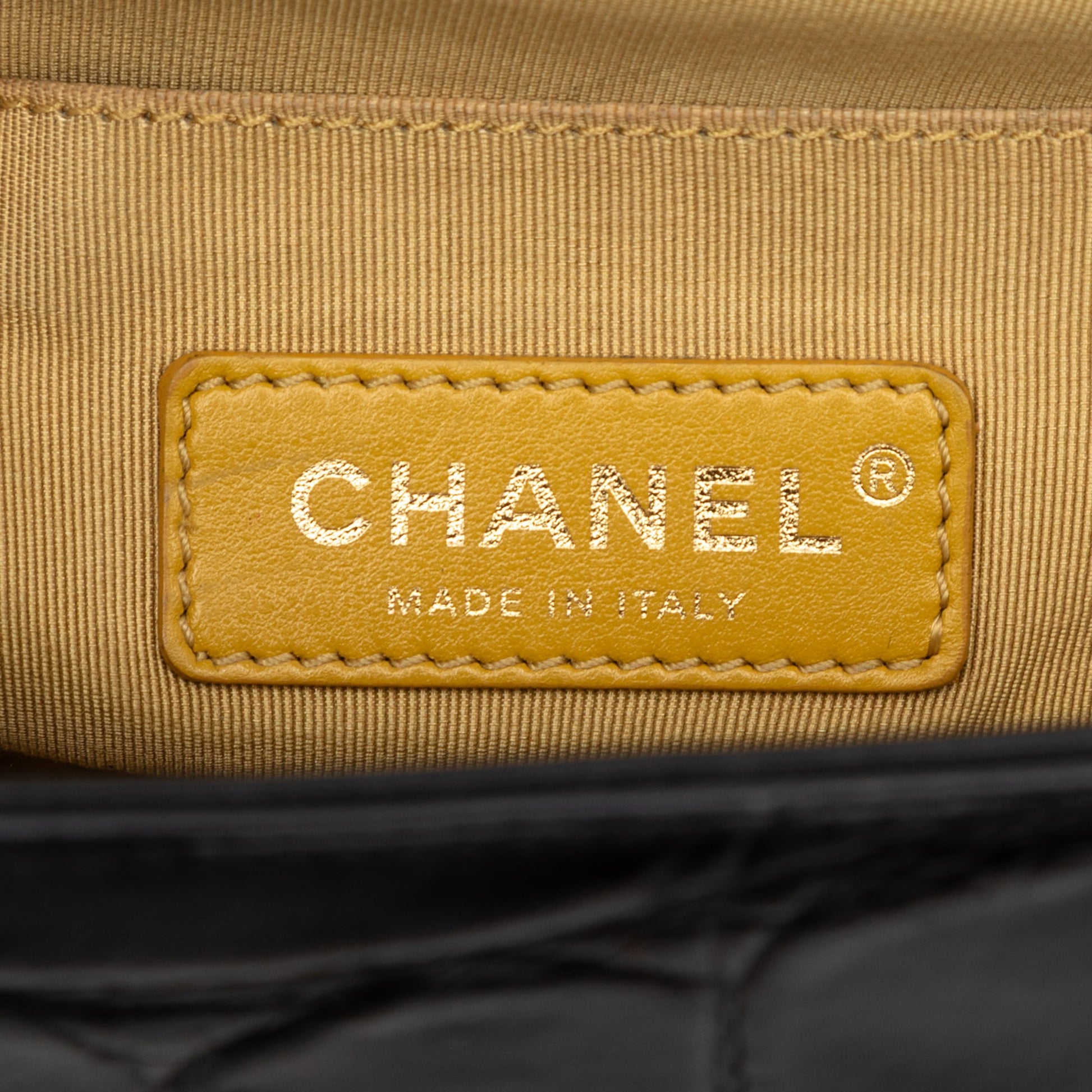 Chanel Medium Croc Embossed Leather Graffiti Cocodile Boy Flap