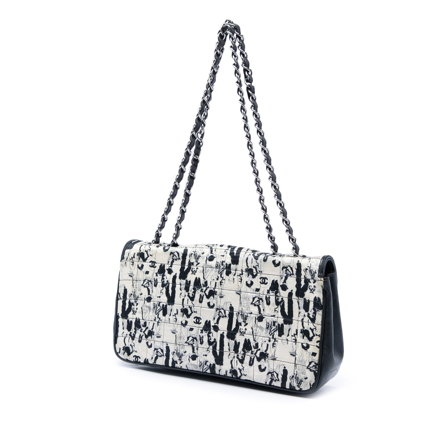 Chanel Silk and Lambskin Coco Mademoiselle Scarf Flap