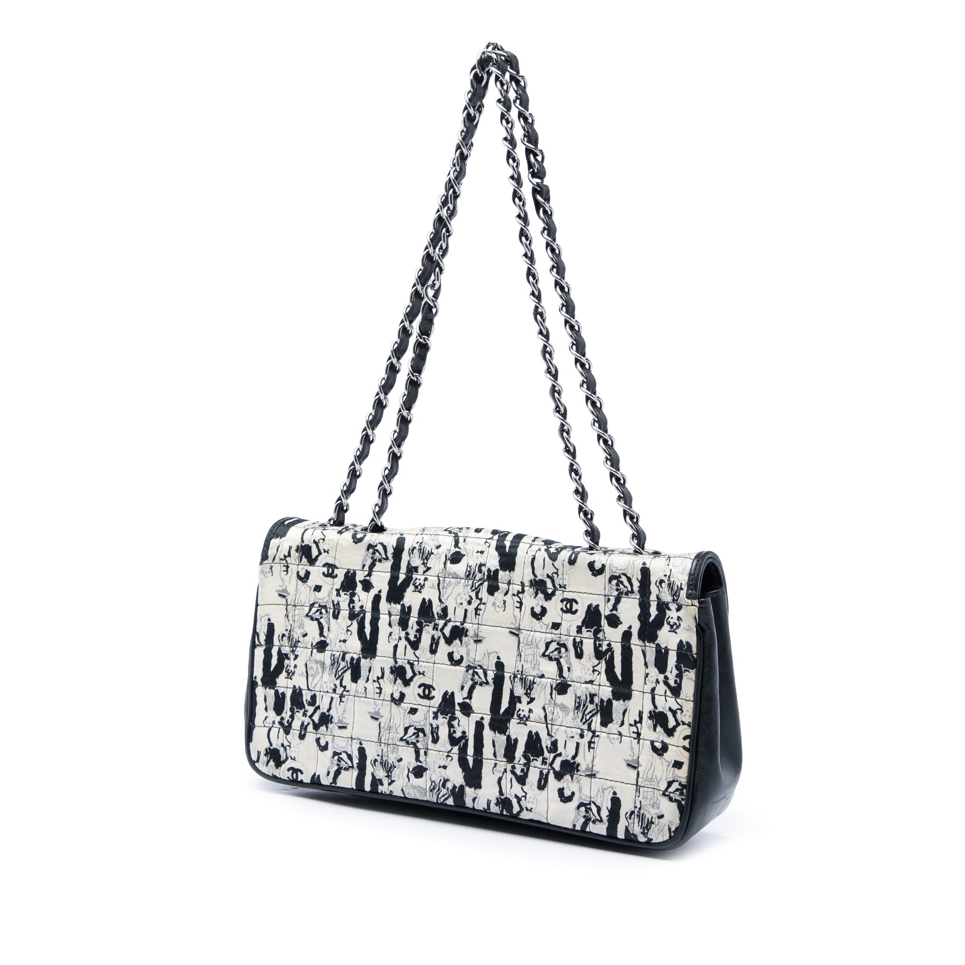 Chanel Silk and Lambskin Coco Mademoiselle Scarf Flap