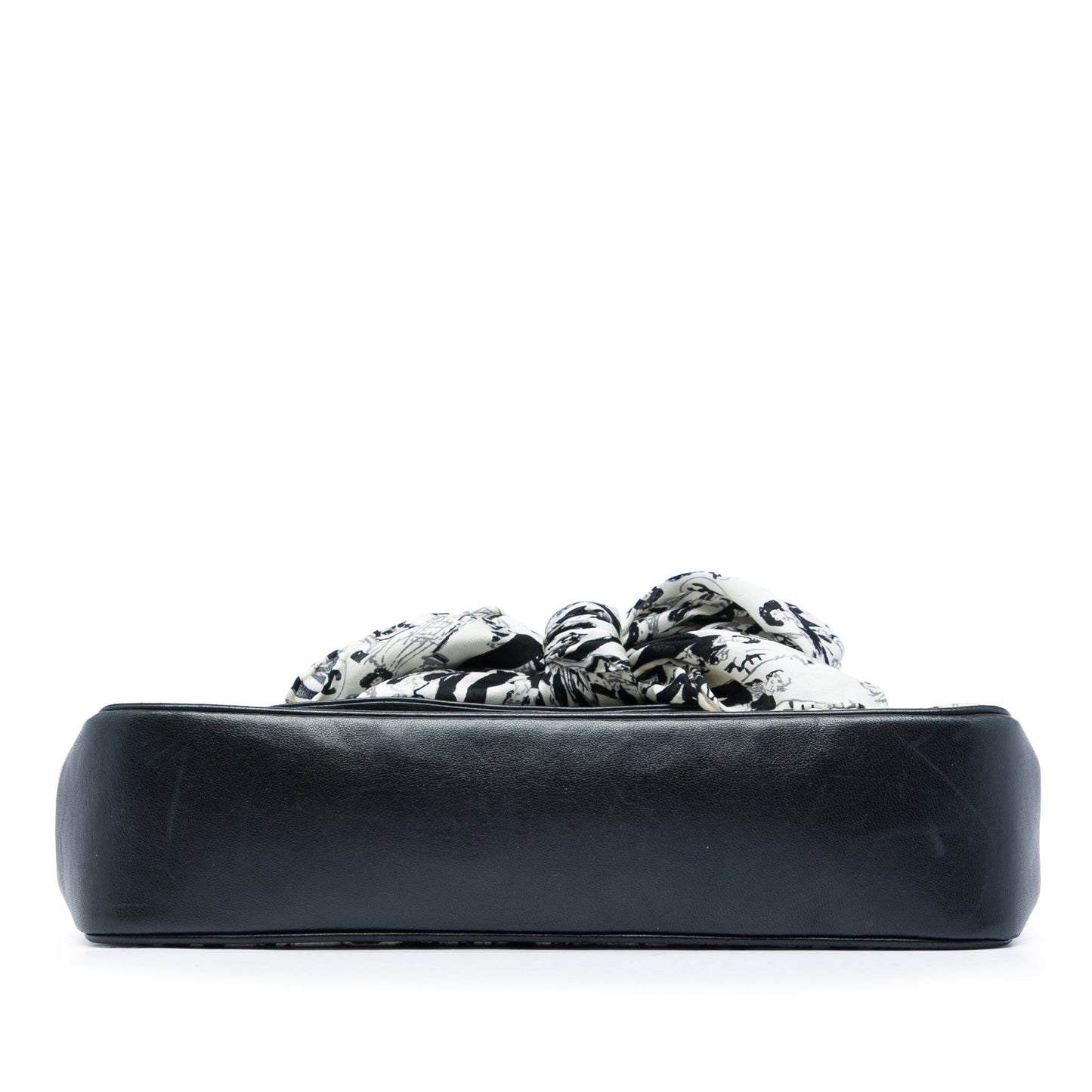 Chanel Silk and Lambskin Coco Mademoiselle Scarf Flap