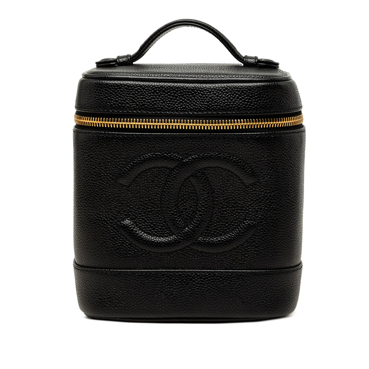 Chanel CC Caviar Vanity Case — Black
