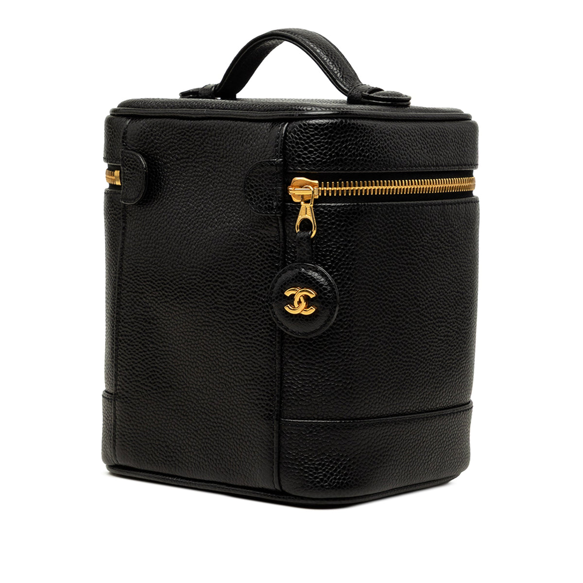 Chanel CC Caviar Vanity Case — Black