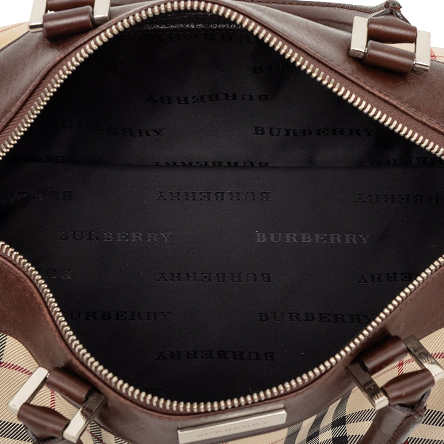 Burberry House Check Canvas Barrel Handbag