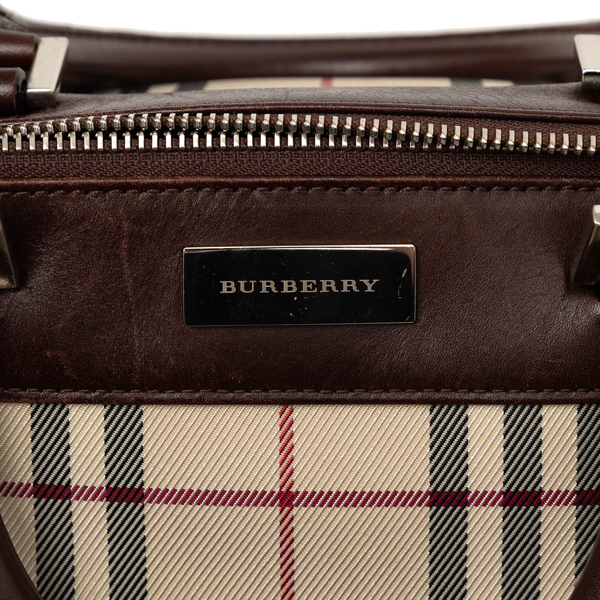 Burberry House Check Canvas Barrel Handbag
