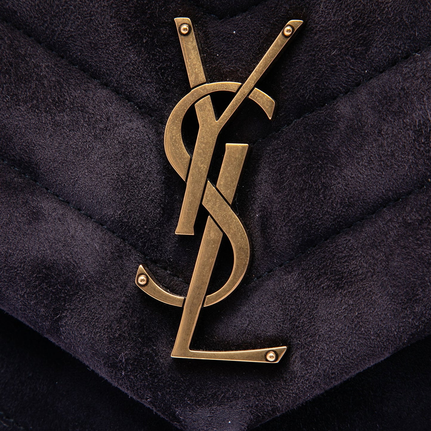 Saint Laurent Medium Matelasse Suede Monogram LouLou Shoulder Bag