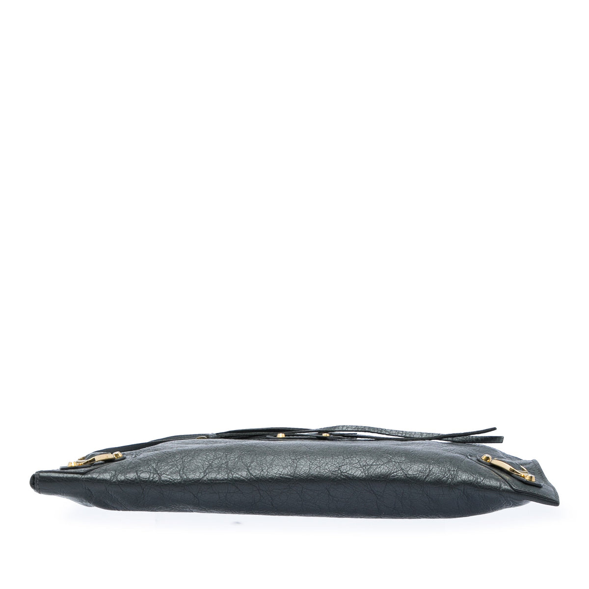 Balenciaga Lambskin Motocross Classic Zip Around Flat Clutch