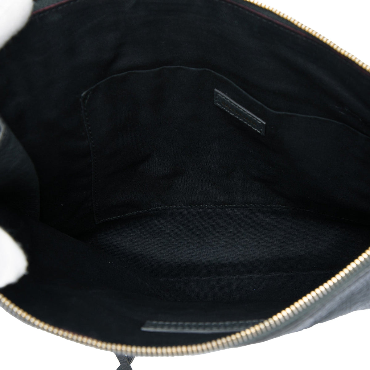 Balenciaga Lambskin Motocross Classic Zip Around Flat Clutch