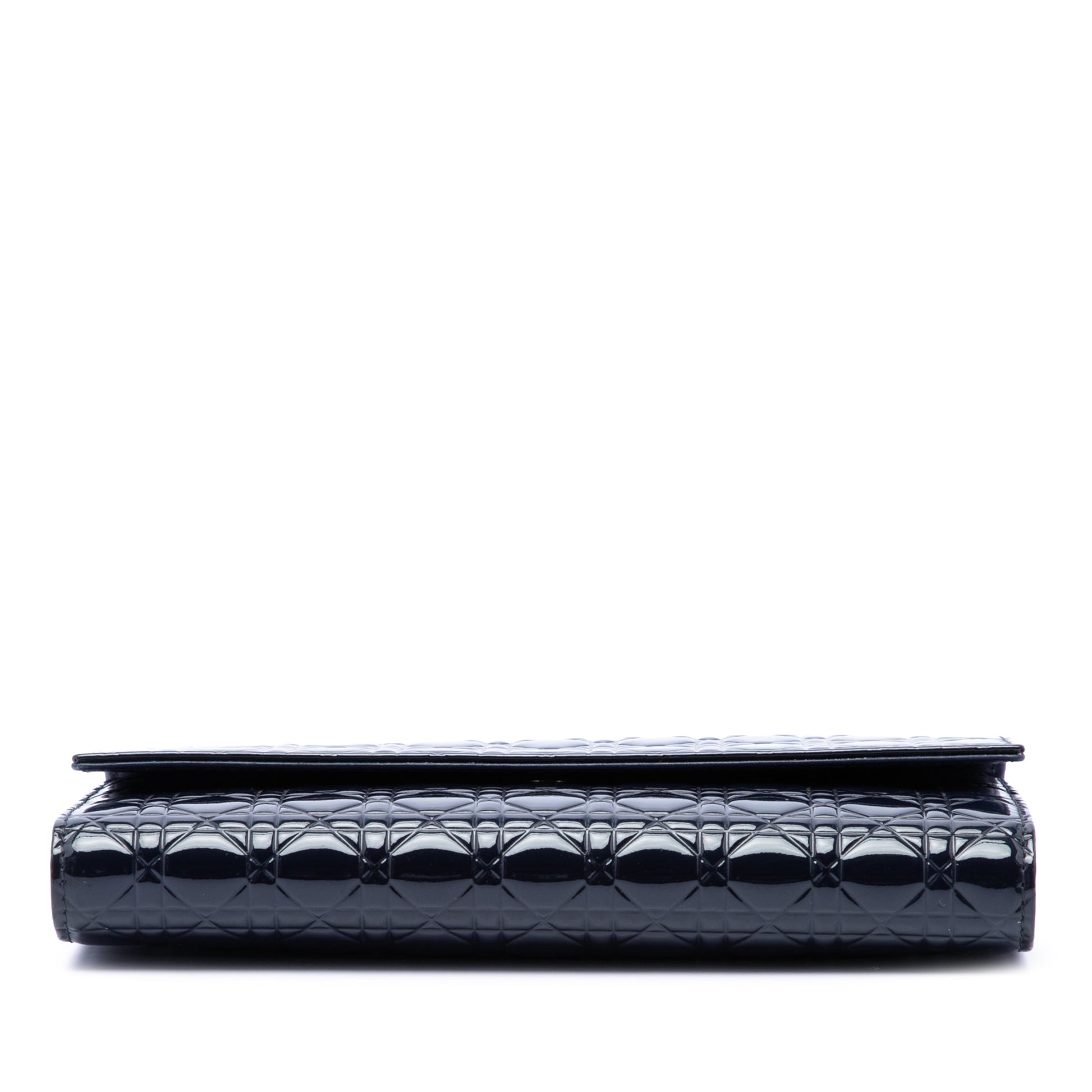 Dior Patent Cannage Lady Dior Wallet On Chain