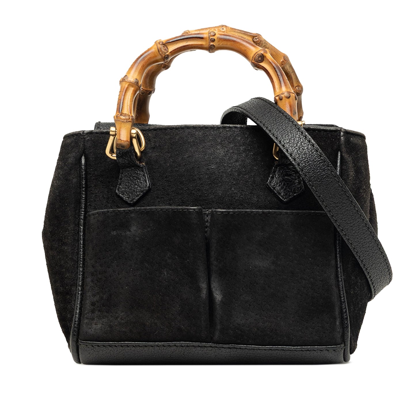 Gucci Mini Suede Bamboo Satchel