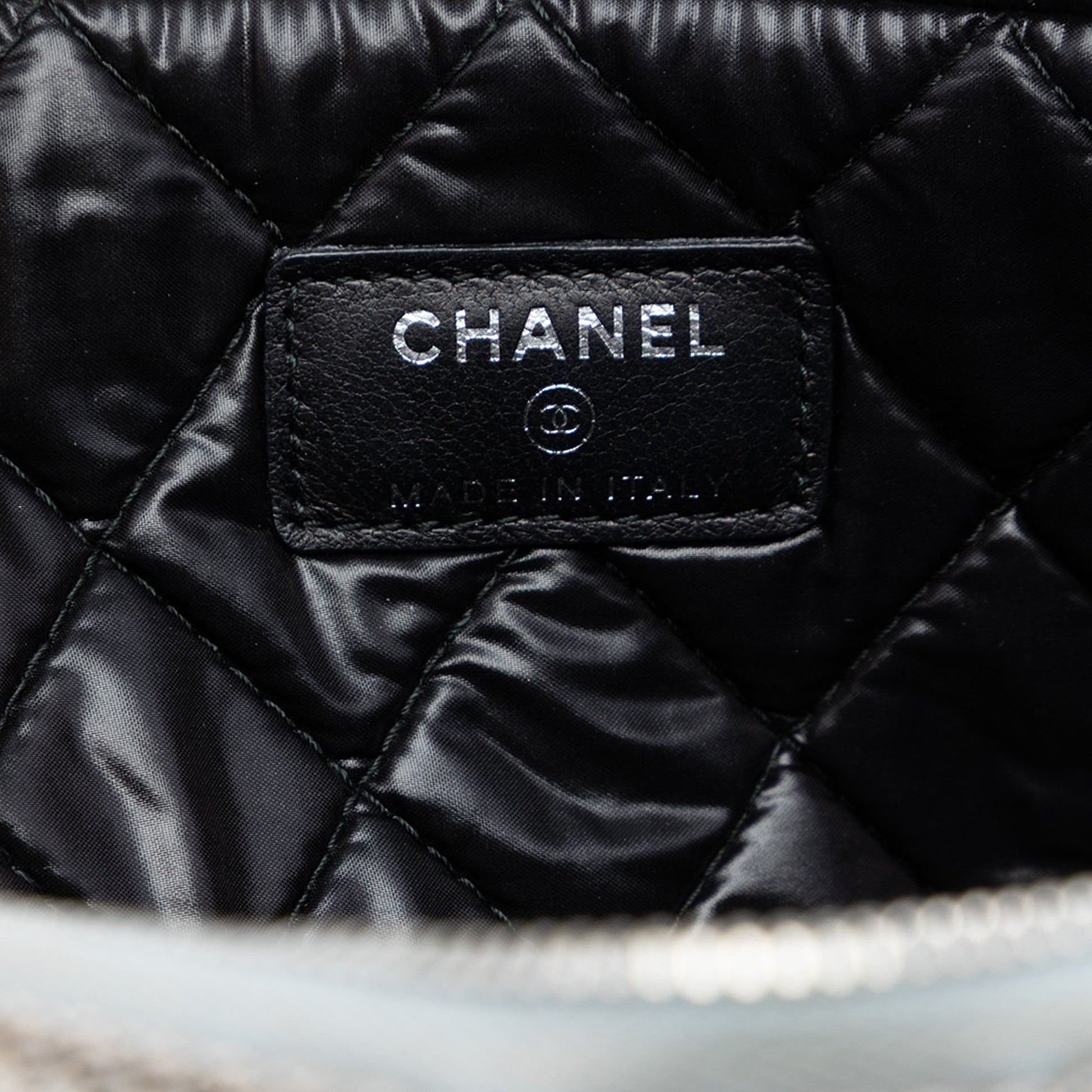 Chanel Large Quilted Nylon Fluo Boy O Case Clutch
