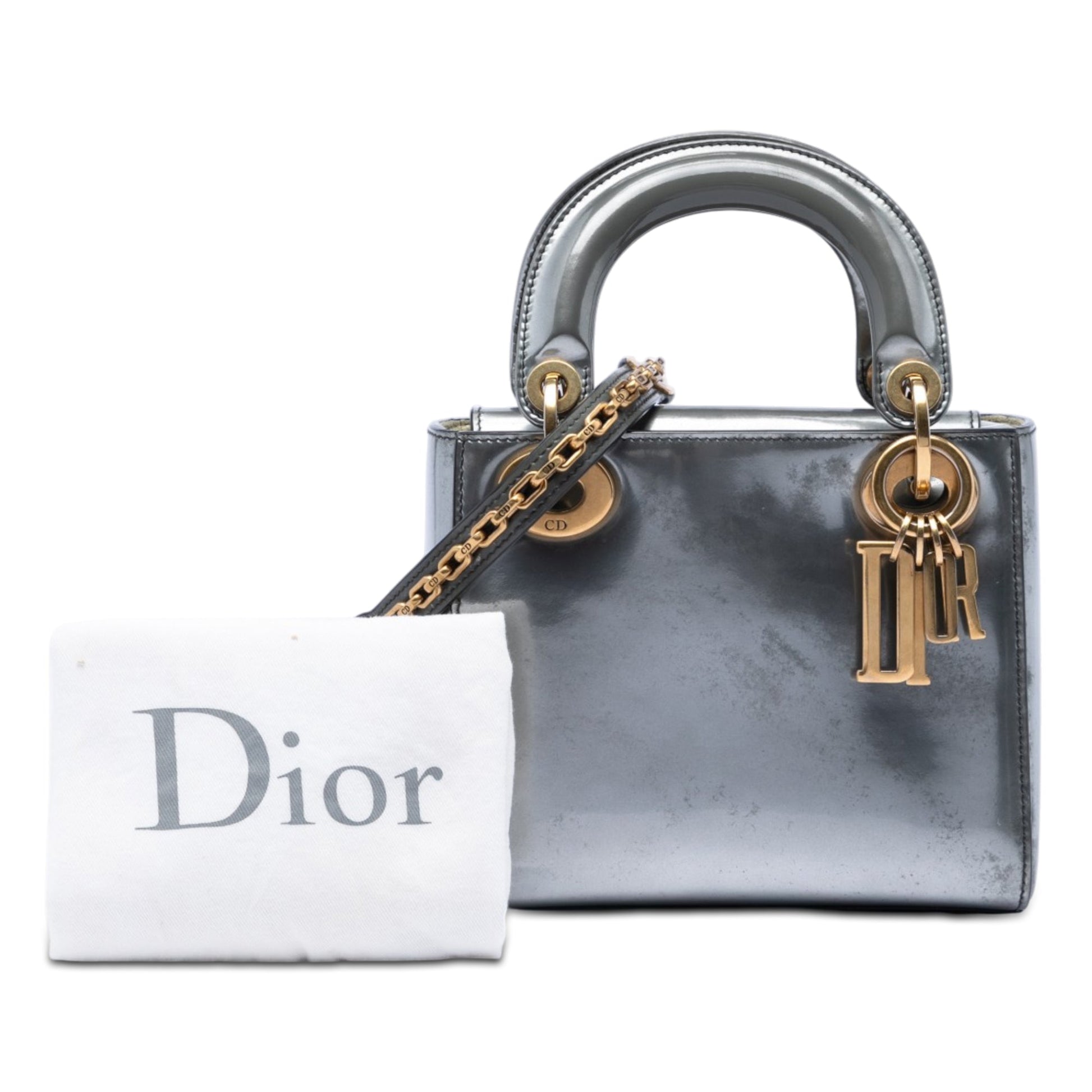 Dior Mini Metallic Patent Lady Dior