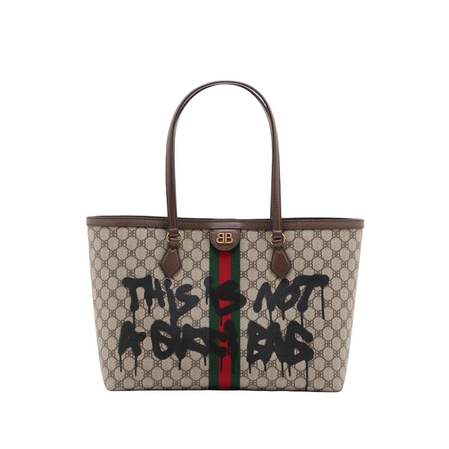 Balenciaga The Hacker Project Medium BB Supreme Graffiti Ophidia Tote
