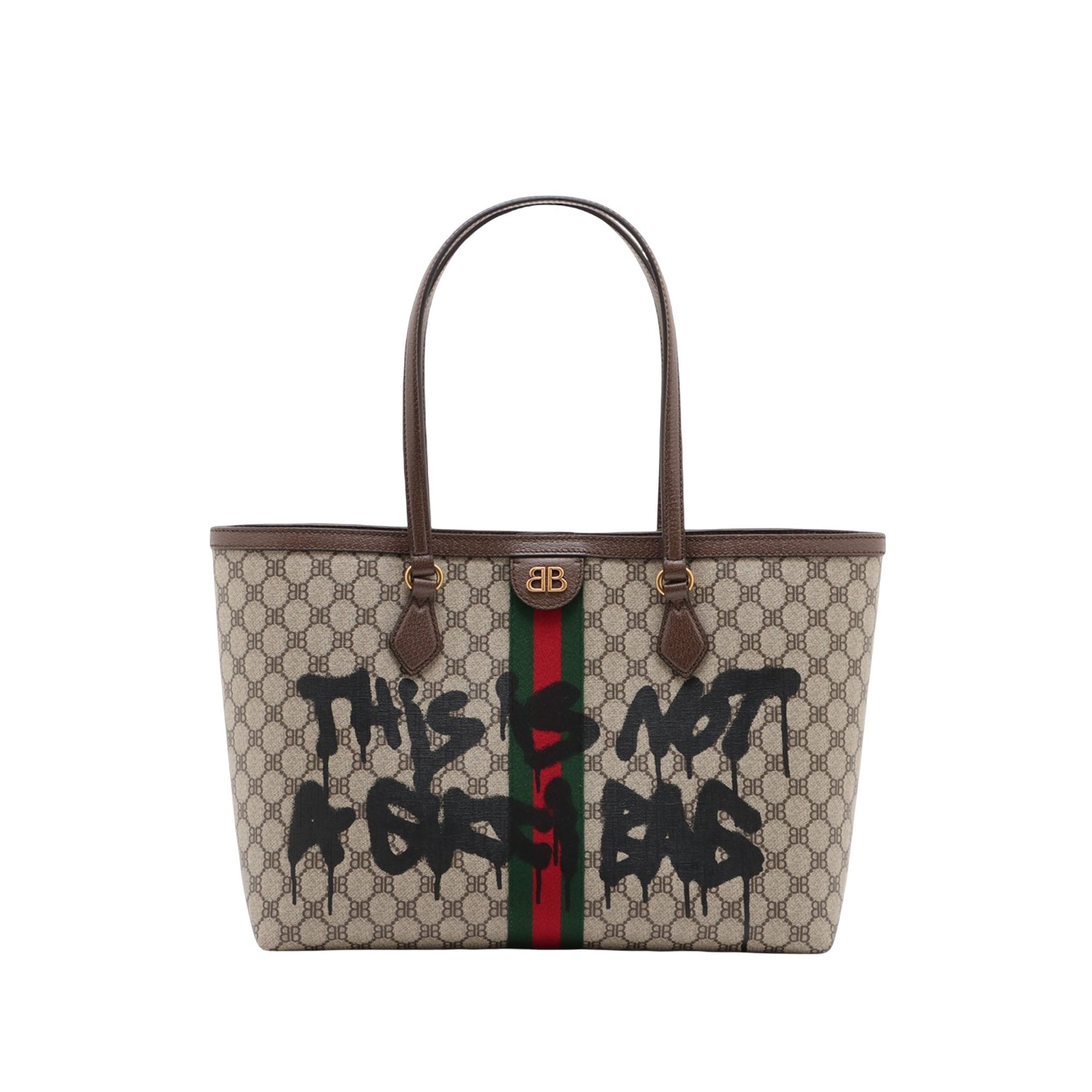 Balenciaga The Hacker Project Medium BB Supreme Graffiti Ophidia Tote