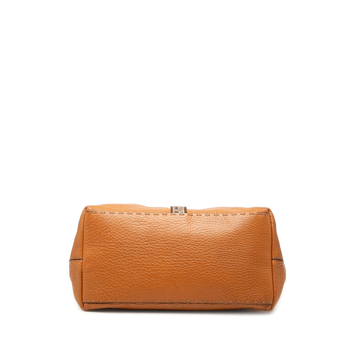 Fendi Large Leather Selleria Villa Borghese Tote — Brown