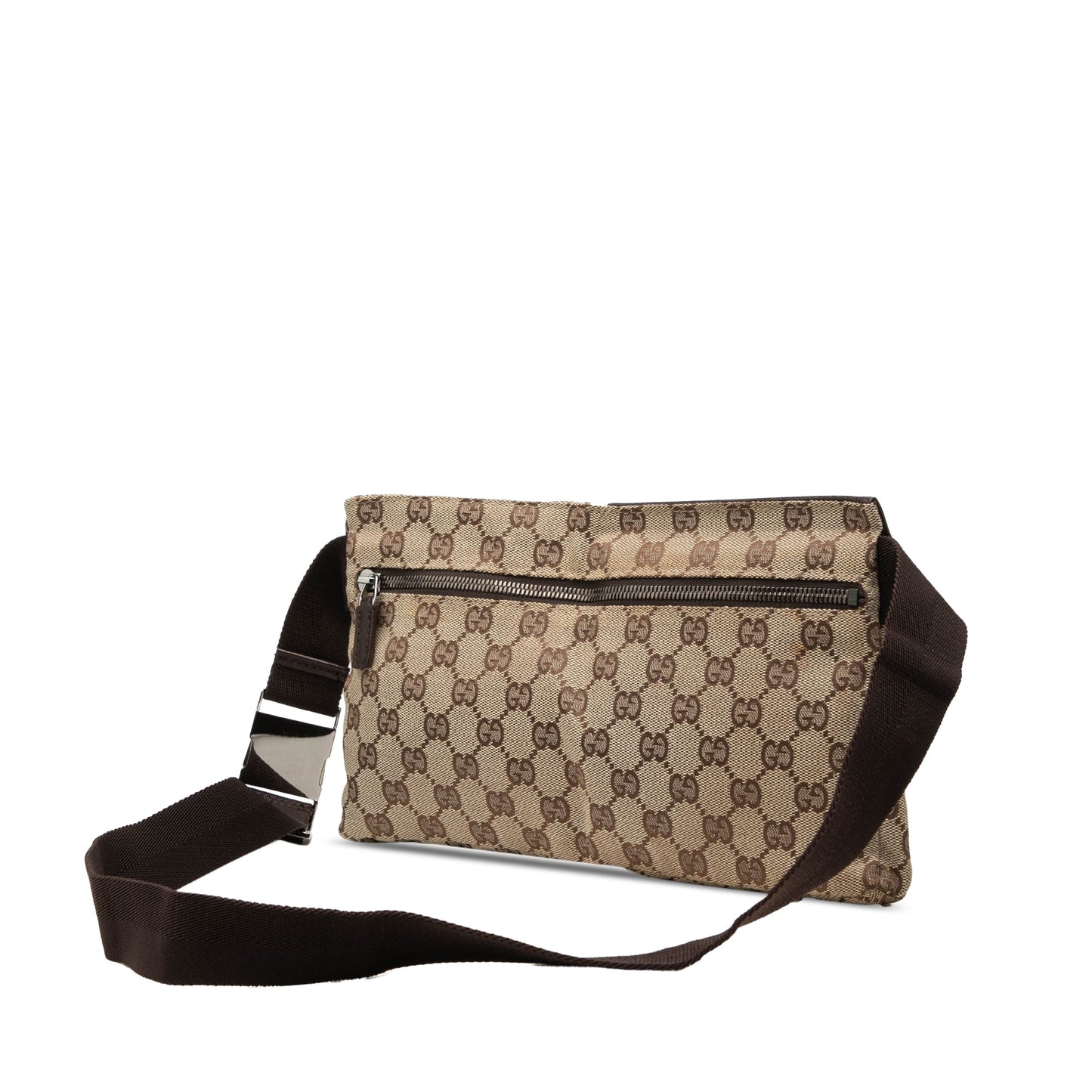 Gucci GG Canvas Double Pocket Belt Bag