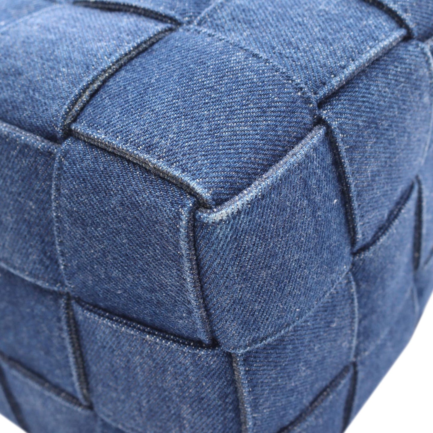 Bottega Veneta Small Denim Maxi Intrecciato Cassette Bucket Bag
