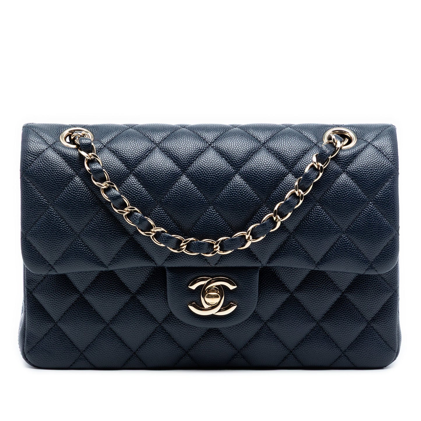 Small Classic Caviar Double Flap