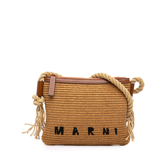 Marni Raffia Logo Crossbody