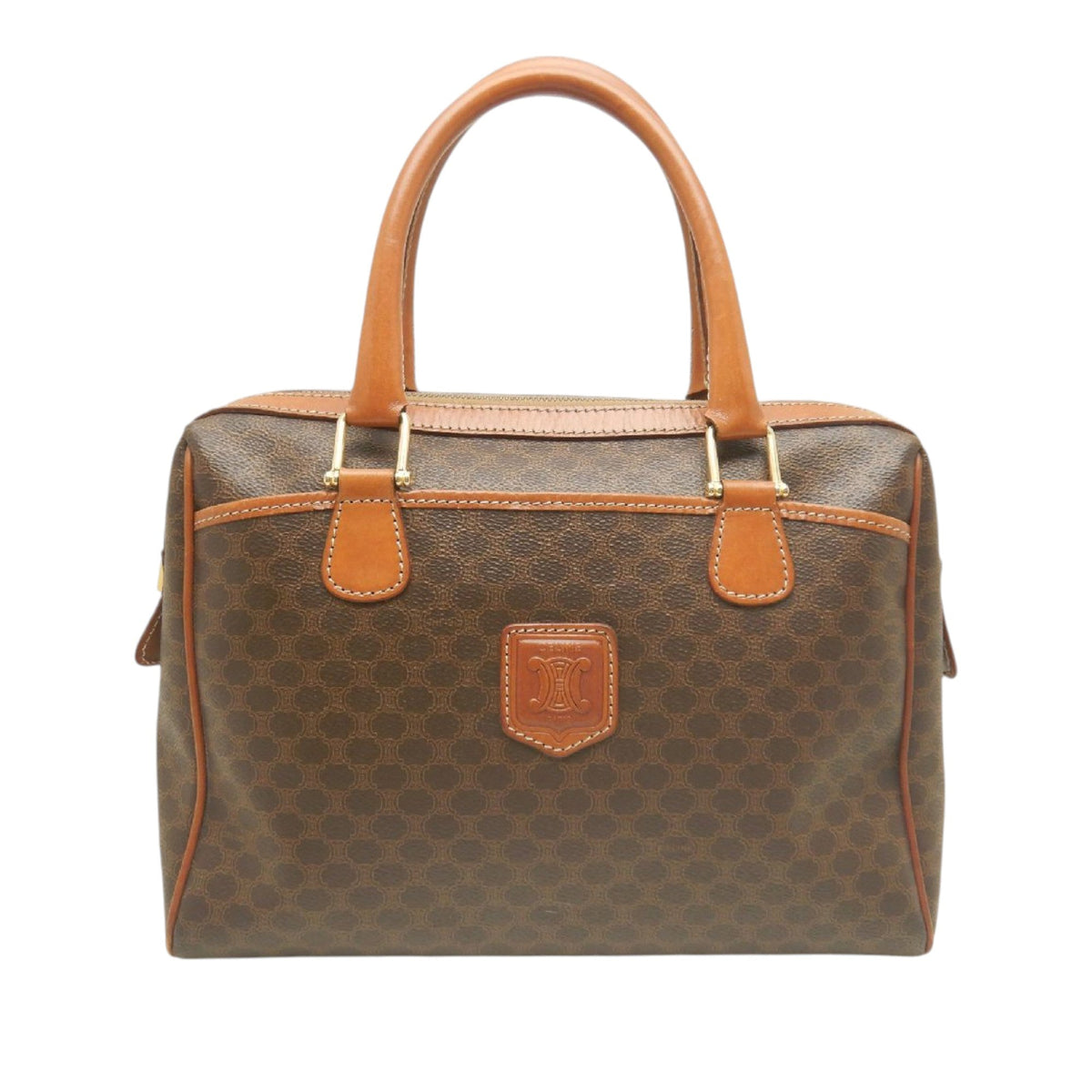 Celine Macadam Coated Canvas Handbag