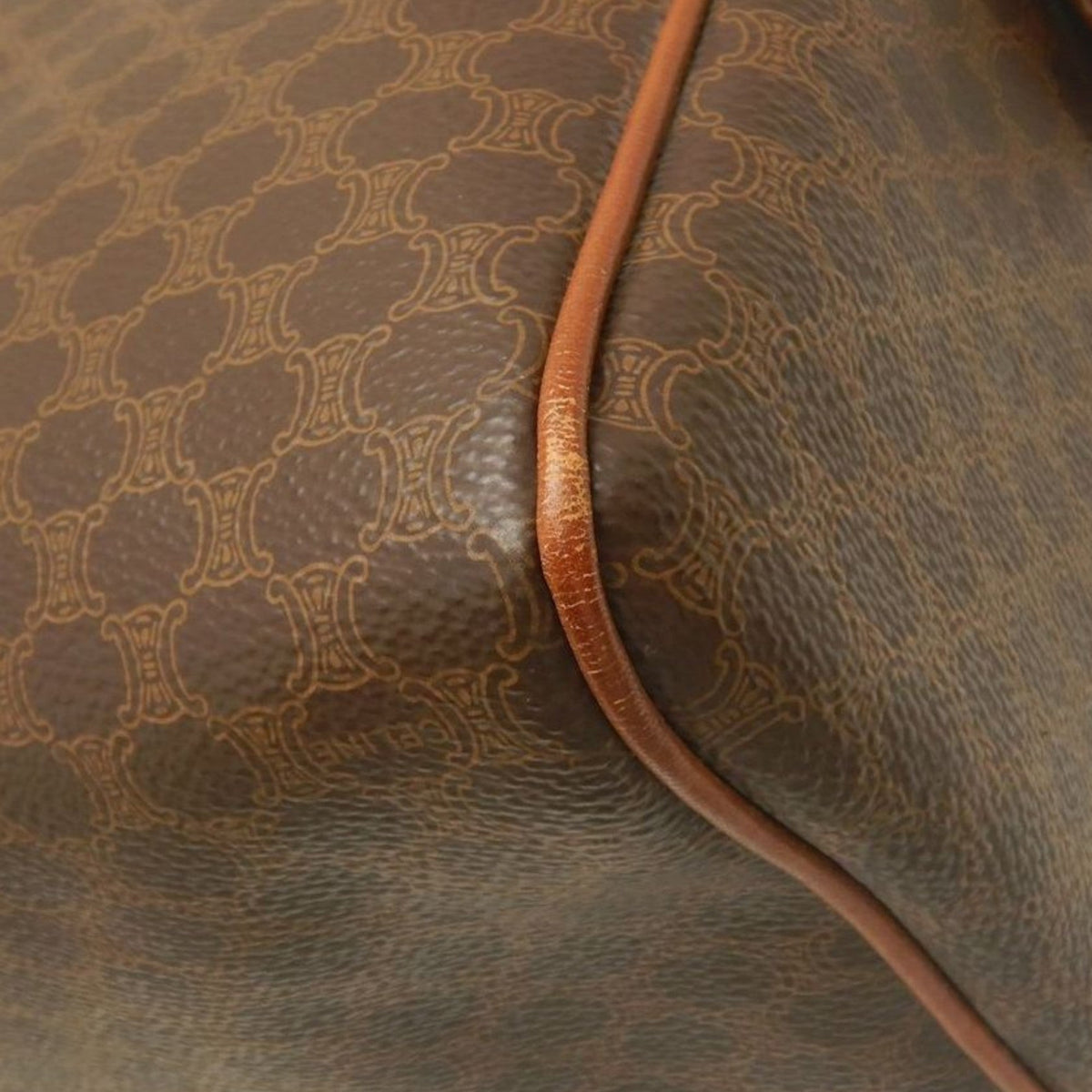 Celine Macadam Coated Canvas Handbag
