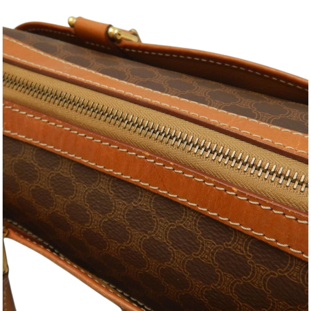 Celine Macadam Coated Canvas Handbag