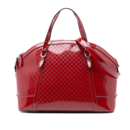 Gucci Large Microguccissima Patent Nice Dome Satchel